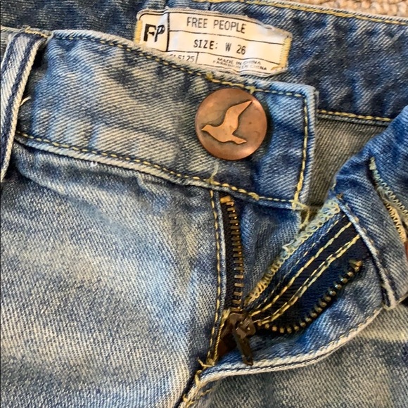 free people herbalife distressed jean shorts. - Picture 7 of 8